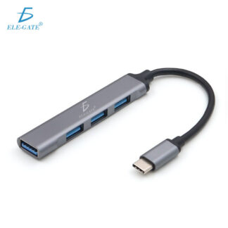 Adaptador USB C Hub Usb 3.0 4 Puertos Tipoc Para Celular Android Laptop Windows Y Mac
