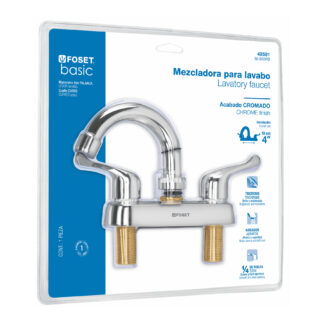 Mezcladora manerales palanca cuello curvo para lavabo, Basic