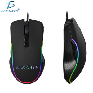 Mini Ratón Óptico USB con Cable para Computadora con Botón para Ajustar DPI con Luz RGB