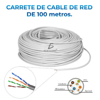 100 Metros Cable Blanco Red Utp Cat 5e Rj-45 Cober