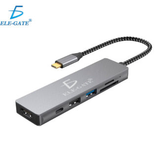 Hub Adaptador 6 En 1 Con Salida Tipo-C Usb 3.0
