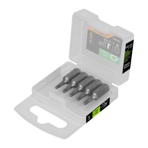 Estuche con 5 puntas torx T10 largo 1′, Truper Expert