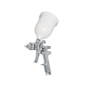 Pistola p/pintar gravedad HVLP vaso plástico, 1.7 mm, Truper