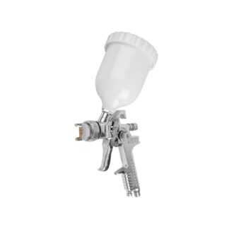 Pistola p/pintar gravedad HVLP vaso plástico, 1.4 mm, Truper