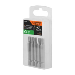 Estuche con 5 puntas torx T27 largo 2′, Truper Expert