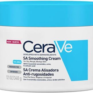 CeraVe Crema Alisadora Anti-Rugosidades con Fórmula Exfoliante para Piel Seca, Áspera y Rugosa 340gr