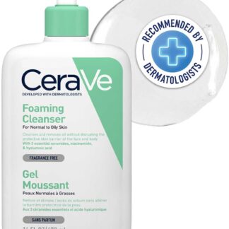 CeraVe Gel Limpiador Espumoso Diario para Piel Mixta, Grasa o con Acné 473ml