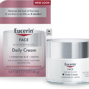 Eucerin – Crema facial antiarrugas Q10, tarro de 1.7 onzas