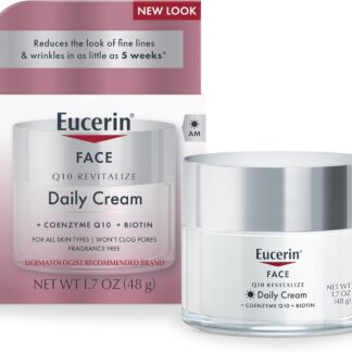 Eucerin - Crema facial antiarrugas Q10, tarro de 1.7 onzas